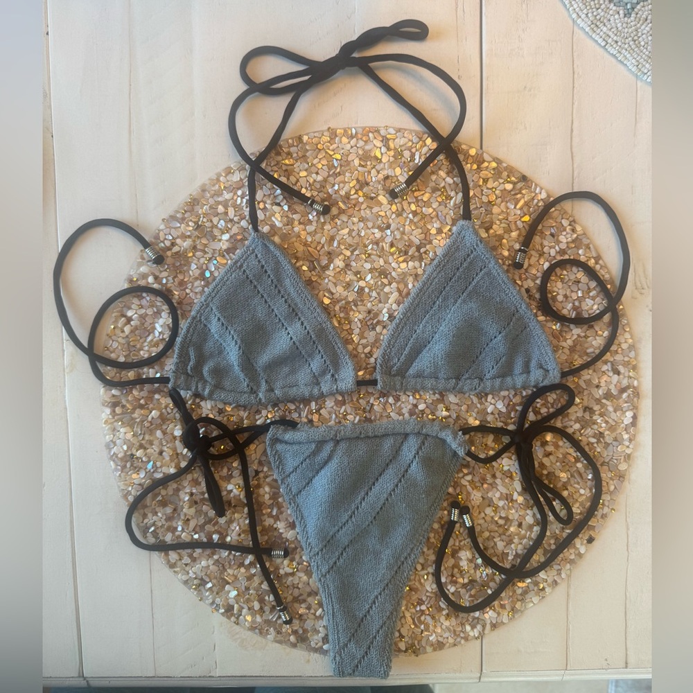 Indah Gray and Black Bikini